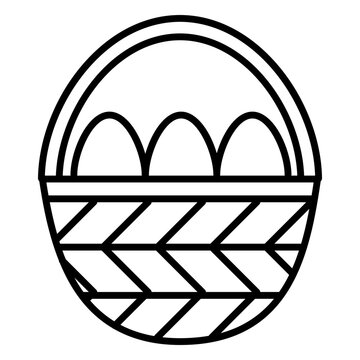 Easter egg basket icon