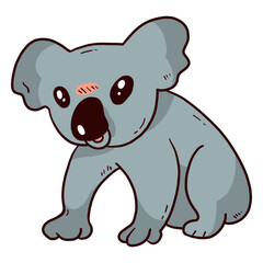 Cute koala ear leg nose flat © Vexels