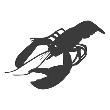 Lobster tail antenna claw silhouette