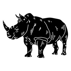 Rhinoceros rhino horn silhouette detail © Vexels