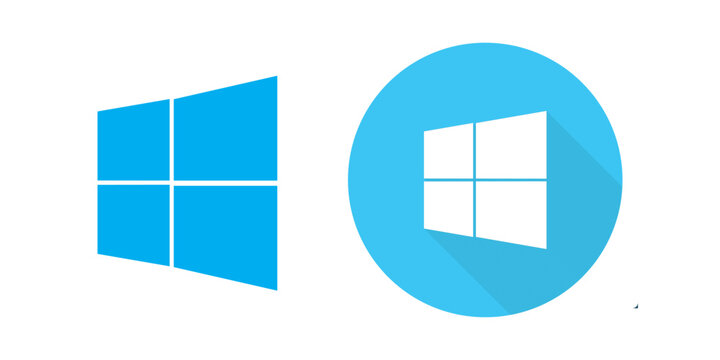 windows logo set. windows icon isolated. windows button. Windows Logo. Editorial Windows Icon.