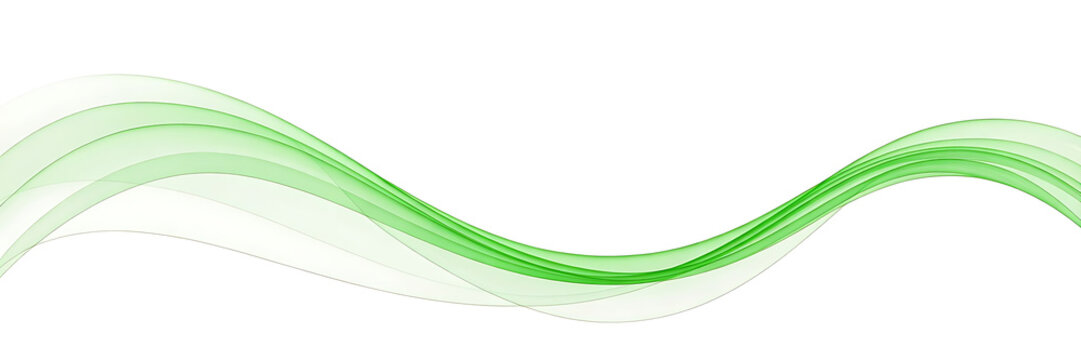 Vibrant green wavy line art on white background