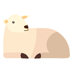 Sheep lamb wool hoof flat © Vexels