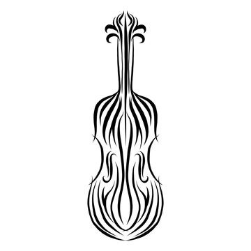 Violin pattern abstraction silhouette