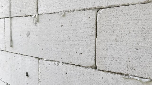 Aerated Concrete Block Wall Construction