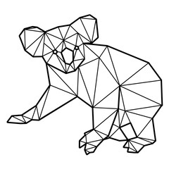 Koala walking polygonal © Vexels