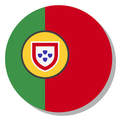 Obraz premium Portugal flag language icon circle
