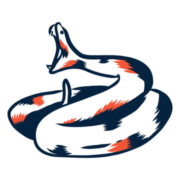 Snake biting duotone
