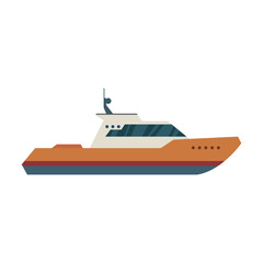 Naklejka premium Cabin cruiser boat icon