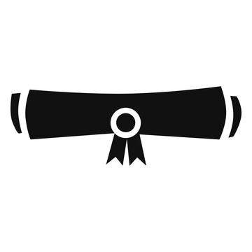 Qualification diploma silhouette