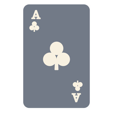 Card ace clubs silhouette