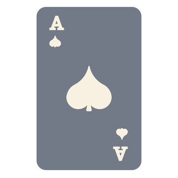 Card ace spade silhouette