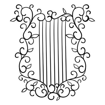 Gusli string pattern ornamental pattern