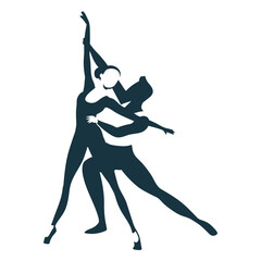 Ballet dancer posture ballerina pointe shoe detailed silhouette © Vexels