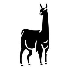 Naklejka premium Silhouette llama animal llama