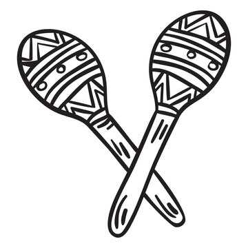 Shakers maracas music stroke