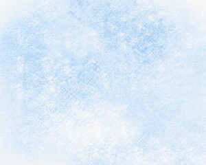 Obraz premium Snowy and frosty abstract watercolor background with blue gradient and icy texture. Delicate winter wash on paper with subtle splashes and airy white space, perfect for seasonal design and branding.
