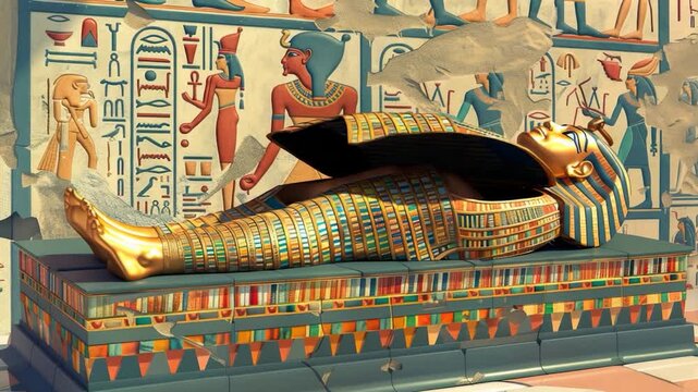 Video A person reclining on a crate or box