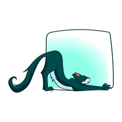 Stretching cat stylish cat © Vexels