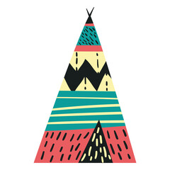 Flat boho wigwam © Vexels