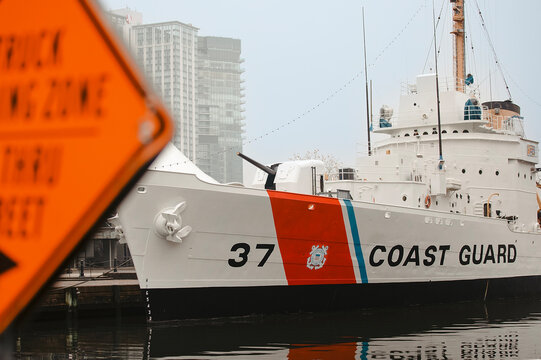 Coast Guard Cutter WPG - 37 (37 Coast Guard) in Baltimore, Maryland, USA December 28, 2024