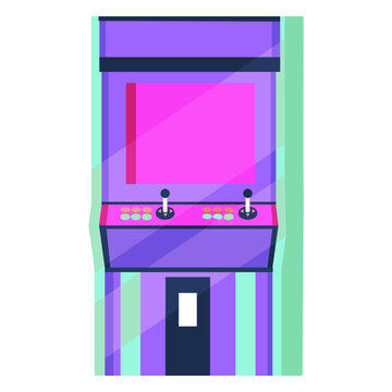 80s arcade machine colorful