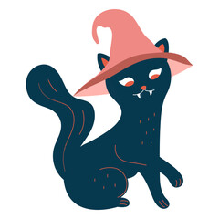 Cat witch character © Vexels