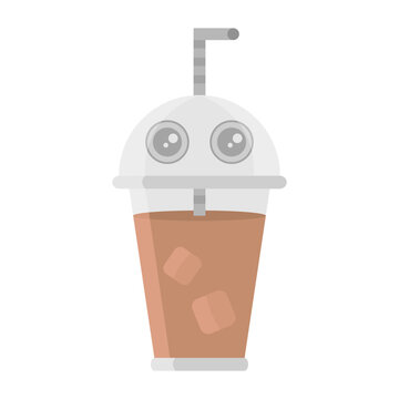 Coffee sipper sticker flat