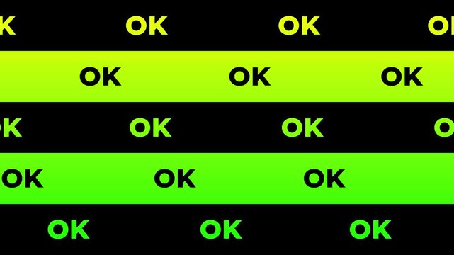 green and black checkered approval checklist with ok status on digital interface loop