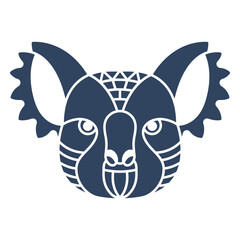 Mandala koala head blue © Vexels