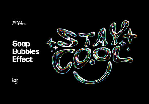 Soap Bubble Effect Mockup