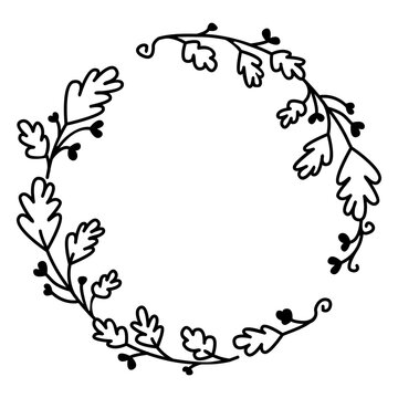Floral wreath vinyl