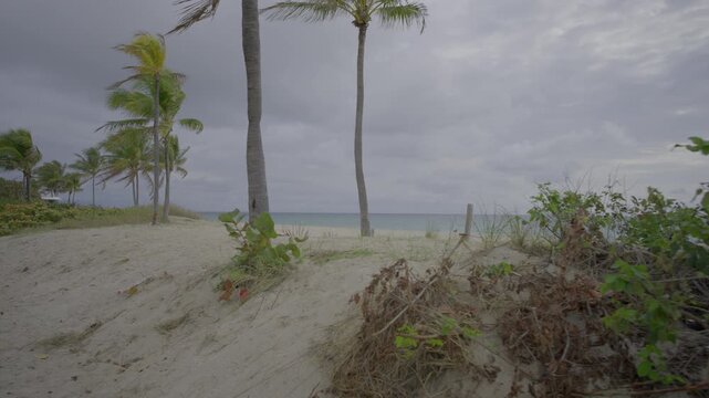 Storms on the beach. 4k HDR stock video Fort Lauderdale shot in prores raw