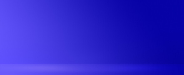 Obraz premium Dark blue horizontal stage with glowing light