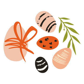 Easter eggs flat