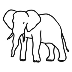 Obraz premium Sideways walking transparent elephant stroke