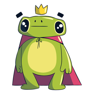 Frog king illustration