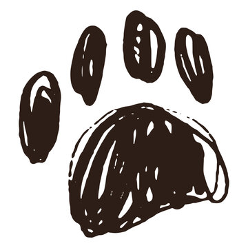 Hand drawn stroke paw
