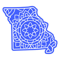 Fototapeta premium Missouri state mandala map element