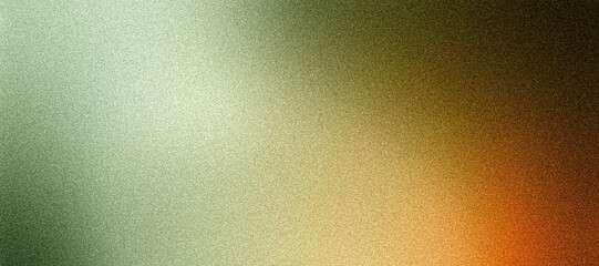 Grainy gradient background, orange green yellow abstract noise texture header, banner, poster backdrop, cover or digital wallpaper design © Enso