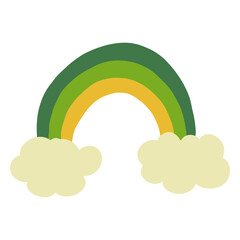 Fototapeta premium Green shades rainbow