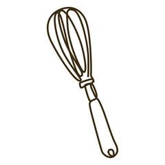 Fototapeta premium Continuous line whisk