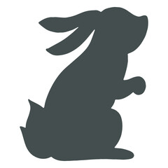 Fototapeta premium Bunny silhouette sit