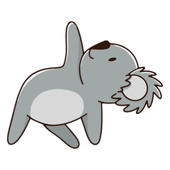 Yogui koala color stroke triangle © Vexels