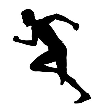 Abstract vector illustration of sprinter silhouette