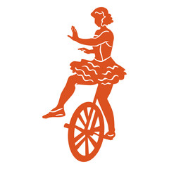 Circus cut out unicycle © Vexels