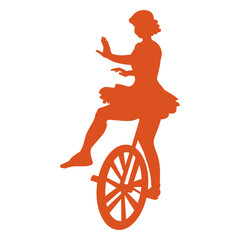 Circus silhouette unicycle © Vexels
