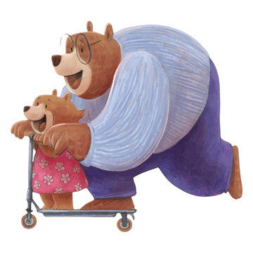 Father's day bears characters