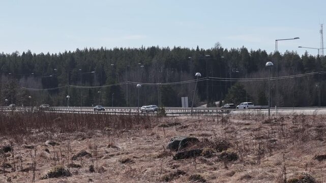Stockholm, Sweden A view of traffic on the E4 highway