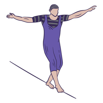 Slackline drawing